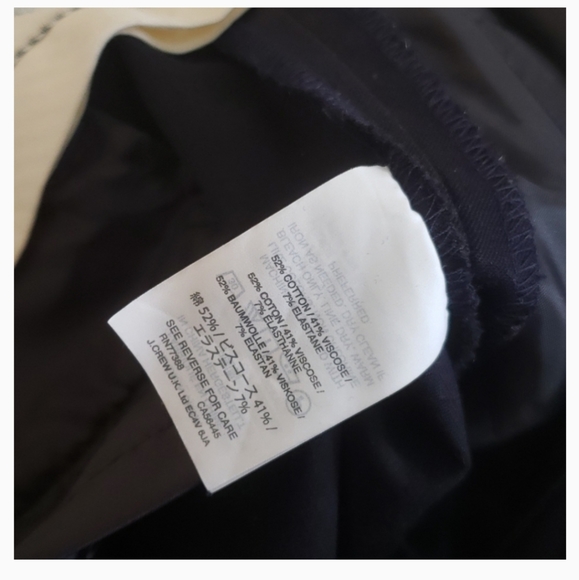 J. Crew Teddie navy blue cropped pants Size 0 - Picture 9 of 9